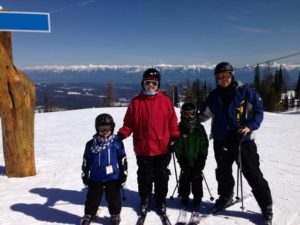 Kara's family skiing March 2013